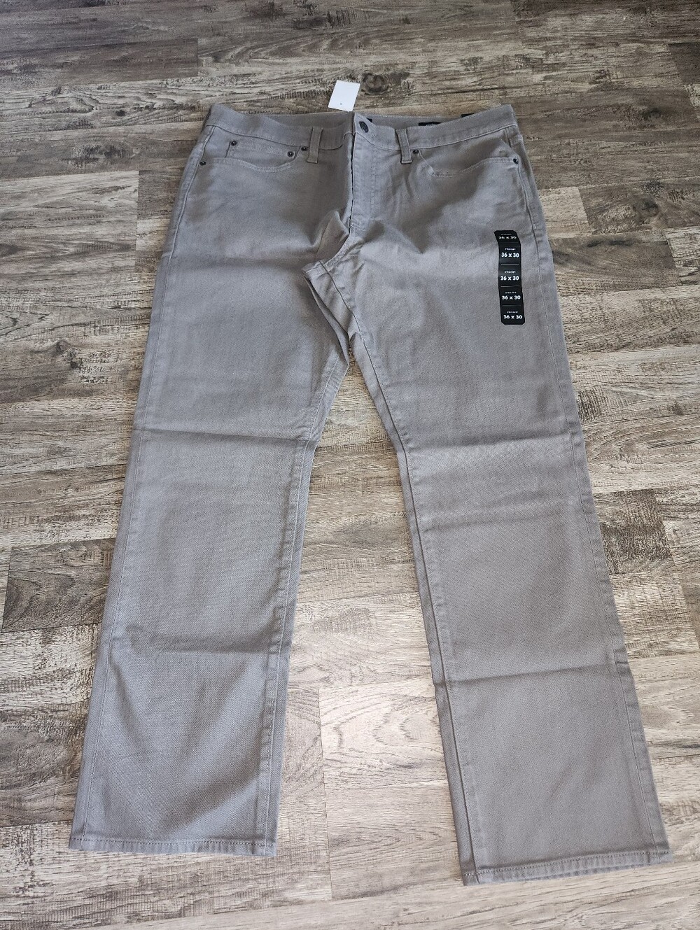 J. Crew Factory Straight-fit garment-dyed five-pocket jean - Dusty Charcoal